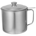 Stainless Steel Oil Filter Pot Can Mesh Strainer Grease Recycling Container Gravy Skimmer