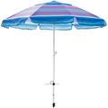 7ft Beach Umbrella with Sand Anchor Push Button Tilt and Carry Bag UV 50+ Protection Windproof Portable Patio Umbrella for Garden Beach Outdoor Multicolor