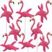 12 Pcs Twirling Wings Pink Flamingo Yard Decorations Small - Flamingo Yard Ornament with Metal Stakes for Outdoor Lawn Decor Garden Statues by 4E s Novelty