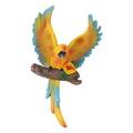 Resin Parrot Wall Decoration Vivid Flapping Hanging Parrot Statue Bird Ornament Garden Statue Wall Hanging Parrot Statue for Garden Patio Lawn Yard[Yellow]