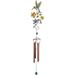 Multi-Colored Green and Blue Glitter Hummingbird Copper/Gem Wind Chime