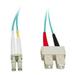 10 Gigabit Aqua Fiber Optic Cable LC SC Multimode Duplex 50-125 10 meter (33 foot)