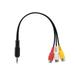 Walmeck 3.5mm Jack to 3 RCA Audio Video Cable Male to 3 RCA Female Plugs AV Adapter Cable