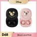 Disney D68 Sliding Cover Wireless Earphones Bluetooth 5.3 HIFI Stereo Sound Earbuds Long Endurance Noise Reduction Headphones Black and Pink