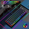 PRETXORVE Russian Language Wired Illuminated Keyboard Mechanical Sense Gaming Keyboard Gaming Desktop PC Laptop Keyboard