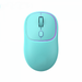 Wireless Mouse 2.4G RGB Rechargeable Silent PC Mouse with Type-C Receiver 1600 DPI Optical 4-Button (Blue)
