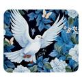 Square Mouse Pad Tropical Flower Pigeon Personalized Premium-Textured Custom Mouse Mat Washable Mousepad Non-Slip Rubber Base Computer Mouse Pads for Wireless Mouse