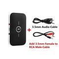 Transmitter Receiver Bluetooth 5.0 Audio Stereo 3.5mm AUX Jack RCA USB Dongle Music Wireless Adapter For Car kit PC TV Headphone With RCA cable Bluetooth v5.0