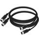 Qtmnekly 2-Pack 5-Pin DIN MIDI Cable 3-Feet Male to Male 5-Pin MIDI Cable for MIDI Keyboard Keyboard Synth Rack Synth Rack Synth