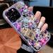 Diamond Case Compatible with Apple iPhone 13 Pro Case for Girls Fashion Luxury Bling Bling Diamond Rhinestone Gemstone 3D Perfume Bottle and Flower Gemstone Soft TPU Back case