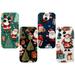 4 Pack Merry Chrismas Shockproof Phone Case TPU Soft Shell Camera Protection Anti-Scratch for iPhone 15 Pro Cases