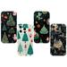 4 Pack Christmas Tree Shockproof Phone Case TPU Soft Shell Camera Protection Anti-Scratch for iPhone 15 Pro Cases