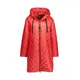 Creenstone, Coats, female, Red, M, Lightweight Red Quilted Hooded Spring Jacket