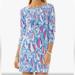 Lilly Pulitzer Dresses | Lilly Pulitzer Women Xs Red Right Return Sailboat Shift Multicolor Short Dress | Color: Blue/White | Size: Xs