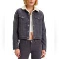 Levi's Jackets & Coats | Levis Women’s Corduroy Trucker Lined With Soft Sherpa | Color: Black/Gray | Size: M