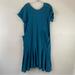 Anthropologie Dresses | Anthropologie Size Small Teal Blue Cotton Knit Short Sleeve Mid Drop Waist Dress | Color: Blue | Size: S