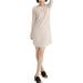 Madewell Dresses | New Madewell Curved Hem Crew Neck Wool Blend Knit Sweater Dress In Ivory Cream | Color: Cream/White | Size: S