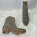 Free People Shoes | Free People Chelsea Taupe Suede Western Booties Sz 38.5/Us 8.5 | Color: Gray/Tan | Size: 8.5