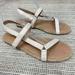 Madewell Shoes | Madewell Hallie Espadrille Sandals Sz 9.5 Cream Leather Ankle Strap Style Nf169 | Color: Cream/Tan | Size: 9.5
