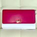 Michael Kors Bags | Michael Kors Mott Leather Clutch Gold Chain Pink | Color: Pink | Size: L 8.5 X L 5.5 X D 1