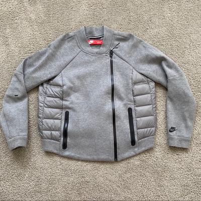 Nike Jackets & Coats | Nike Aeroloft Fleece Moto Puff Jacket | Color: Black/Gray | Size: L