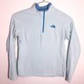 The North Face Jackets & Coats | Light Blue North Face Fleece Light Coat Quarter Zip Jacket | Color: Blue/White | Size: S