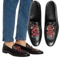 Gucci Shoes | Gucci Shoes Mens Brixton Kingsnake Black Leather Horsebit Loafer | Color: Black | Size: Various