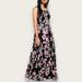 Free People Dresses | Euc | Free People Intimately | Garden Party Maxi Dress | Floral Print | Medium | Color: Black/Pink | Size: M