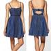 Free People Dresses | Fp New Romantics Mt. St. Helens Chambray Dress 12 | Color: Black/Blue | Size: 12