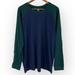 Levi's Shirts | Levi's Nwt Men's Casual Dad Long Sleeve T Shirt Raglan Sleeve Xl Colorblock | Color: Blue/Green | Size: Xl