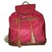 Dooney & Bourke Bags | Dooney And Bourke Murphy Leather And Nylon Bag Backpack Red Canvas Pinksatin | Color: Pink/Red | Size: Os