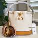 Tory Burch Bags | New! Tory Burch T Monogram Color Block Bucket Bag | Color: Cream/Green | Size: Os