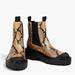 Tory Burch Shoes | New Tory Burch Snake Print Lug Sole Chelsea Boots | Color: Black/Tan | Size: 6