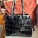 Dooney & Bourke Bags | Dooney&Bourke Bayou Collection Black Crocodile Embossed Leather Tote/Satchel | Color: Black | Size: Os