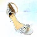 Michael Kors Shoes | Michael Kors Silver Heel Ankle Strap Sandal 6.5 | Color: Silver | Size: 6.5