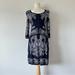 Anthropologie Dresses | Anthropologie Knitted And Knotted Navy Blue And White Sweater Dress | Color: Blue/White | Size: M