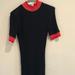 Zara Dresses | Navy Ribbed Dress | Color: Red | Size: S