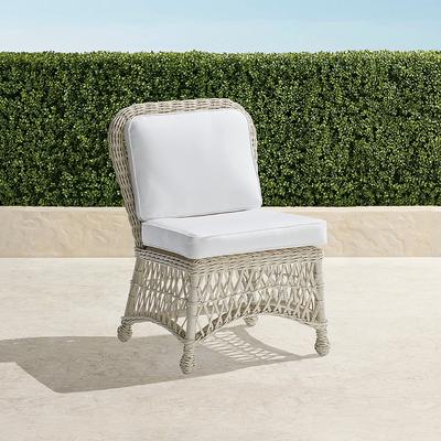 Set of 2 Hampton Dining Side Chairs in Ivory Wicker - Quick Dry, Charcoal - Frontgate