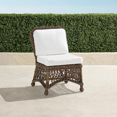Set of 2 Hampton Dining Side Chairs in Driftwood Wicker - Quick Dry, Seaglass - Frontgate