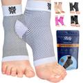 Bitly Plantar Fasciitis Socks (1-Pair), Premium Ankle Support Unisex White Compression Sleeves. Fast Relief from Swelling & Foot Pain. Promote Blood Circulation & Speedy Recovery (X-Large)
