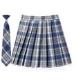 GerRit Skirt Multicolor Jk Plaid Large Size Campus Pleated Skirt Casual High Waist Skirt-color 4-l