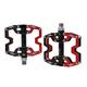 Mountain Bike Pedals,Bicycle Pedals, Mountain Bike Pedals,Bicycle Pedal Bicycle Ultra-light Aluminum Alloy 3 Bearing 14 Color Mountain Bike Pedal Bicycle Accessories (Size : Y08 Black Red)