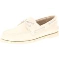 Sperry Men's A/O 2-Eye Leather Boat Shoe, Ice White, 9 UK
