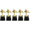 Yardwe 5pcs Taekwondo Trophy Competition Trophy for School Christmas Trophy Ceremony Trophy Decor Prizes for Office Desk Supplies Award Trophy Sweat Suit Child Football Plastic Model