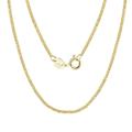 Lieson 925 Silver Necklaces for Women and Men, Couples Jewelry Necklace Simple 1.2MM Width Wheat Chain Chain Necklaces Gold, 20 Inches Length - Jewelry Birthday Gift