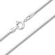 925 Silver Chain for Women - Sterling Silver Chain Necklace - Snake Silver Chains - Spring Ring Clasp - Width 2 mm - Length 20" Inches