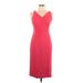 Narciso Rodriguez Casual Dress - Sheath V Neck Sleeveless: Red Print Dresses - New - Women's Size 46