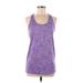 Tek Gear Active Tank Top: Purple Print Activewear - Women's Size Medium