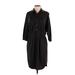 J. McLaughlin Casual Dress - Shirtdress: Black Dresses - Women's Size Small