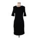 Philosophy Republic Clothing Casual Dress - Shift: Black Solid Dresses - Women's Size Large